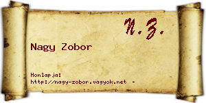 Nagy Zobor névjegykártya